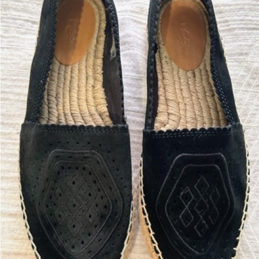 UGG Black Espadrille Slip-Ons